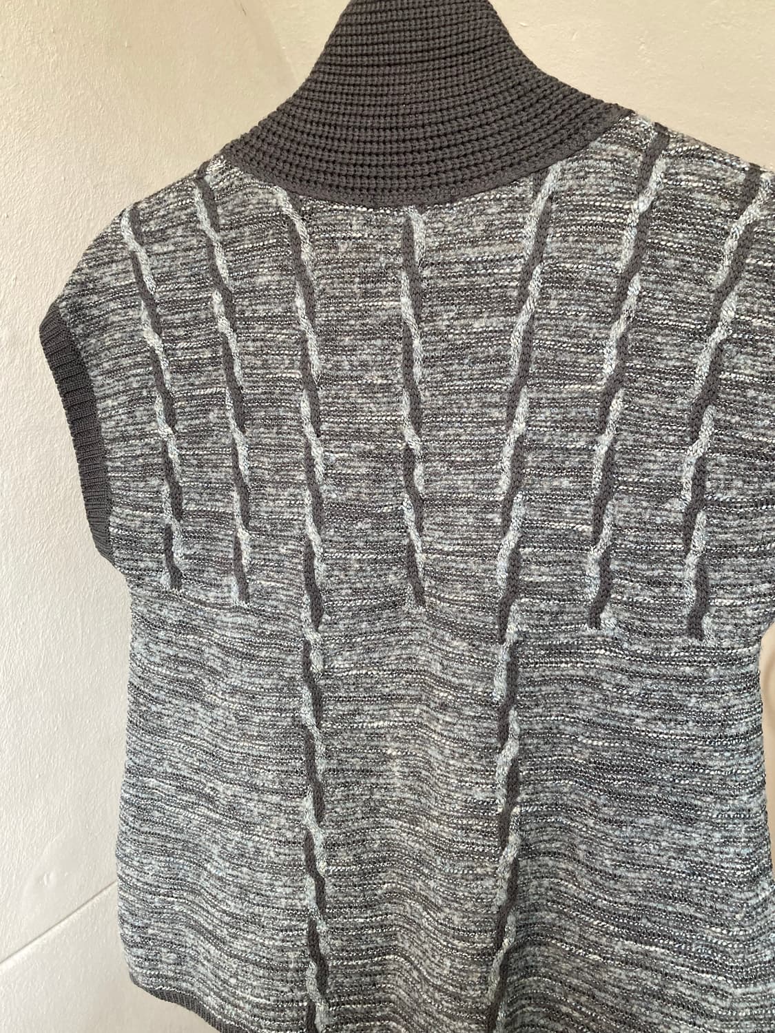 울 79% 레이어드 반팔 니트 상품이미지7