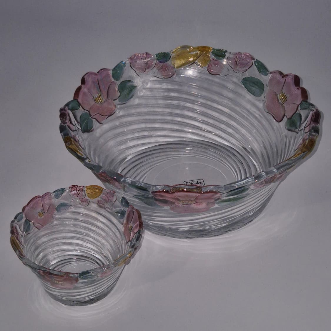 80s 오츠카 컬러 동백꽃 스윌 유리볼 1p 상품이미지8