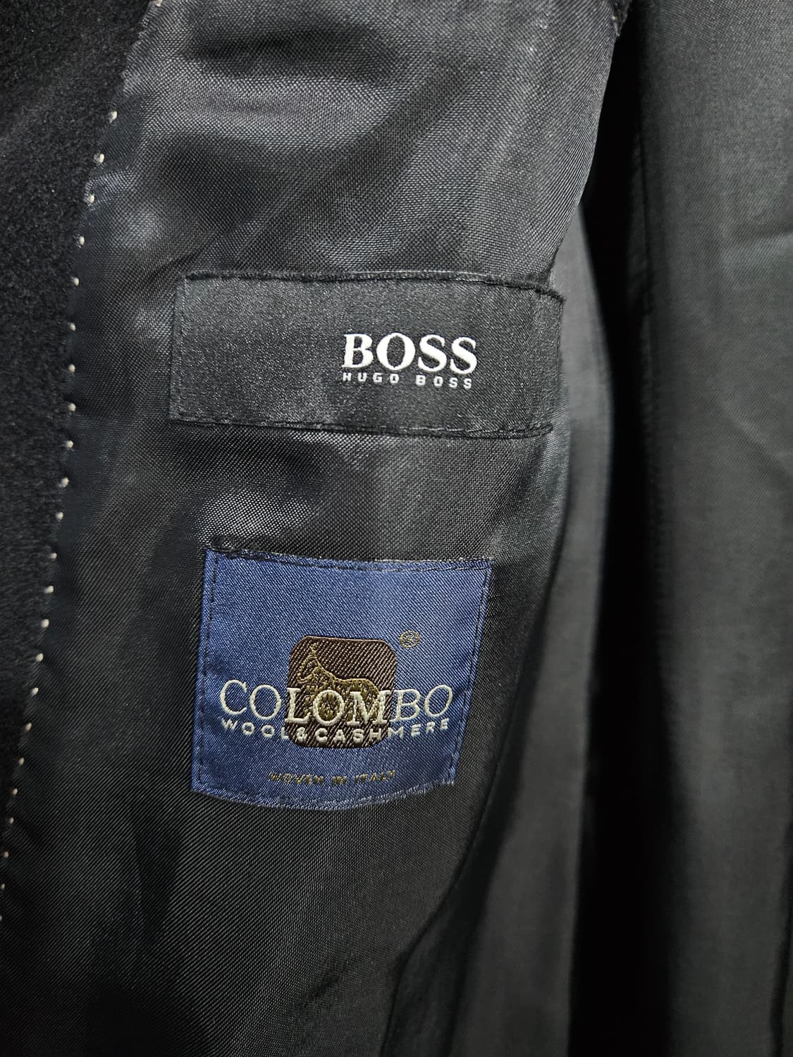 휴고보스 블랙컬러 남성 슬림핏 100 롱코트  상품이미지3