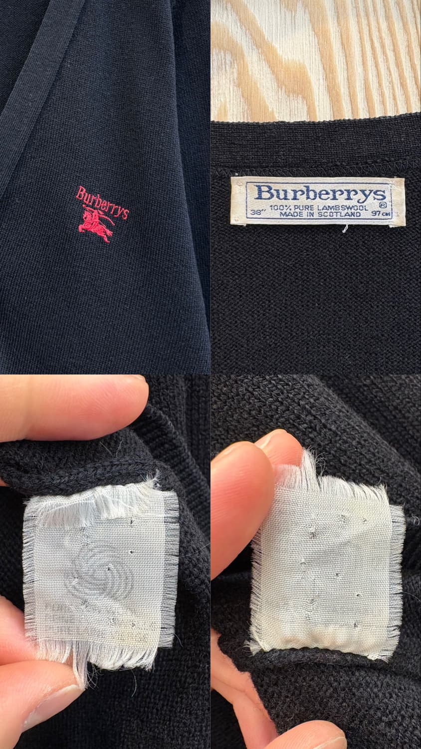00s 버버리 브이넥 가디건 상품이미지10