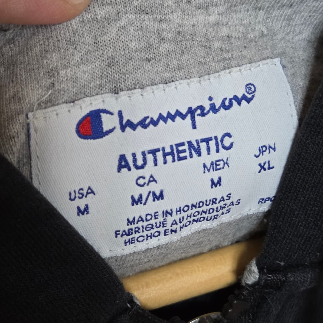 챔피온 블랙 C로고 자수 후드집업 상품이미지8