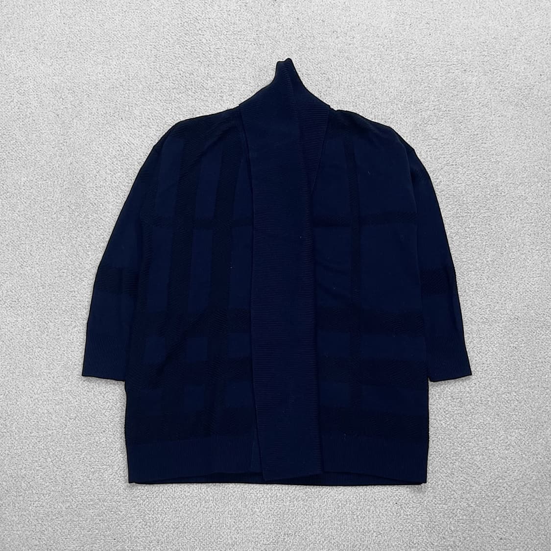 버버리 Burberry 숄 실키 로브 가디건 네이비 상품이미지2