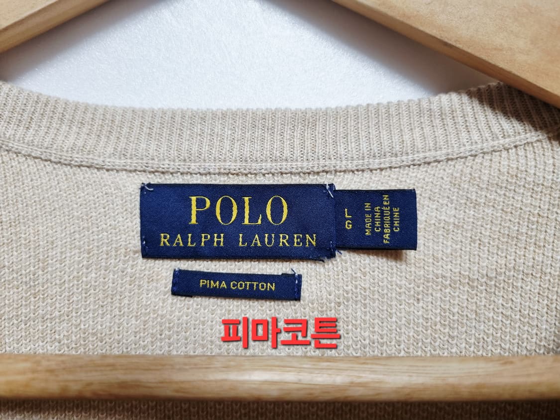 남성 폴로 피마코튼 PIMA 베이지 긴팔 니트 스웨터 상품이미지9