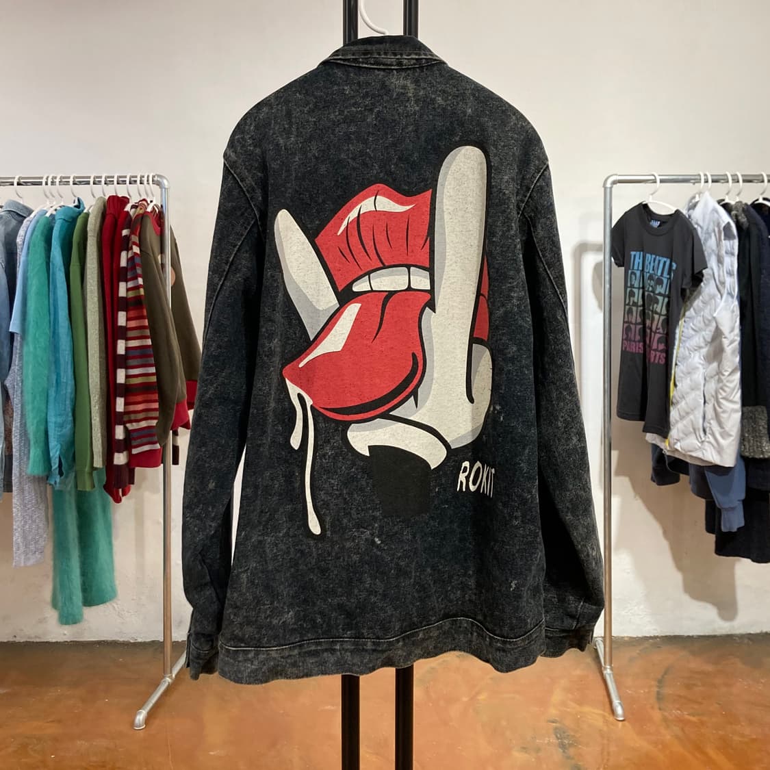 빈티지 워싱 블랙 데님 자켓 상품이미지8