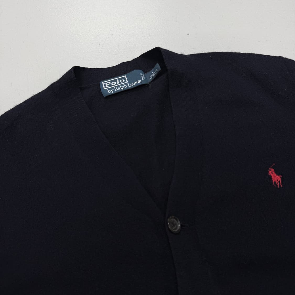 폴로 포니 엘보우 레더 패치 니트 가디건 상품이미지3