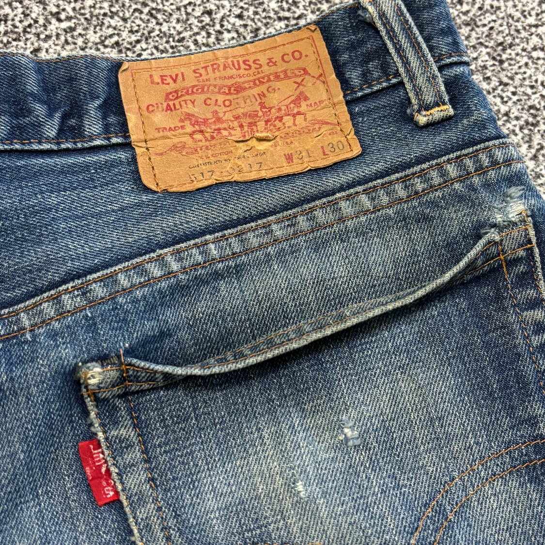 70s 빈티지 리바이스 517 66 전기 허리39cm 상품이미지5