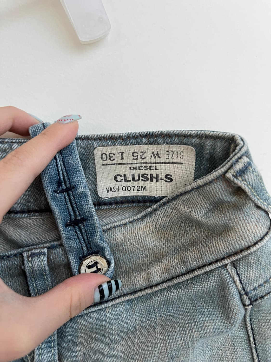 디젤 양가죽 멜빵 벨트 웨스턴 스타일 자수 데님 워싱 진 팬츠 청바지 상품이미지8