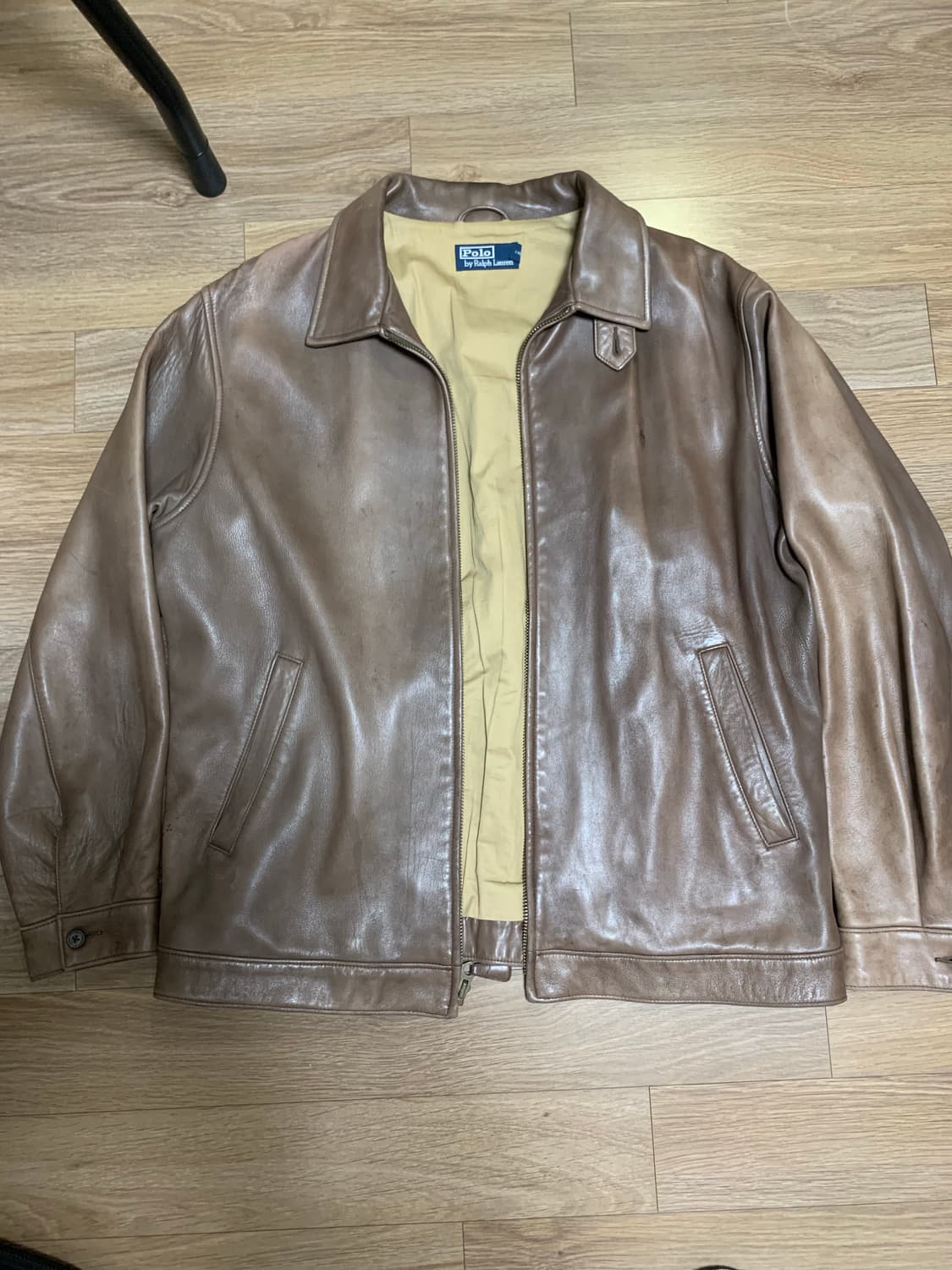 90s 폴로 랄프로렌 맥스웰 브라운 레더자켓 상품이미지1