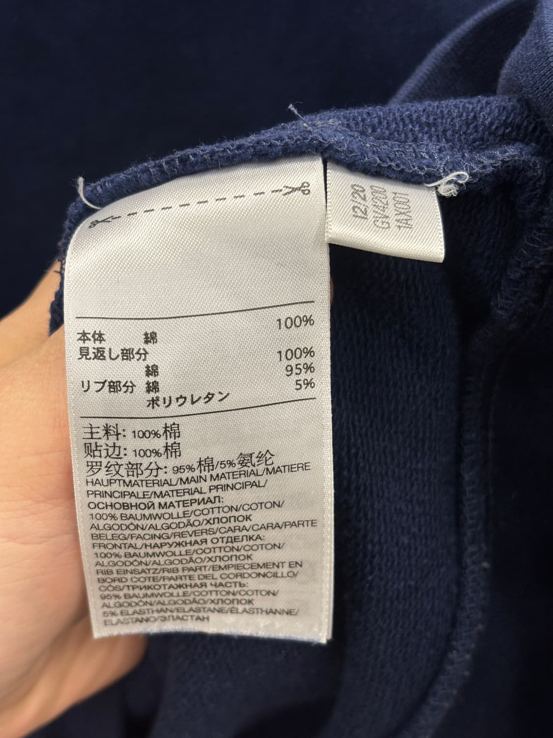 아디다스 Y-3 네이비 후드티 M 상품이미지5