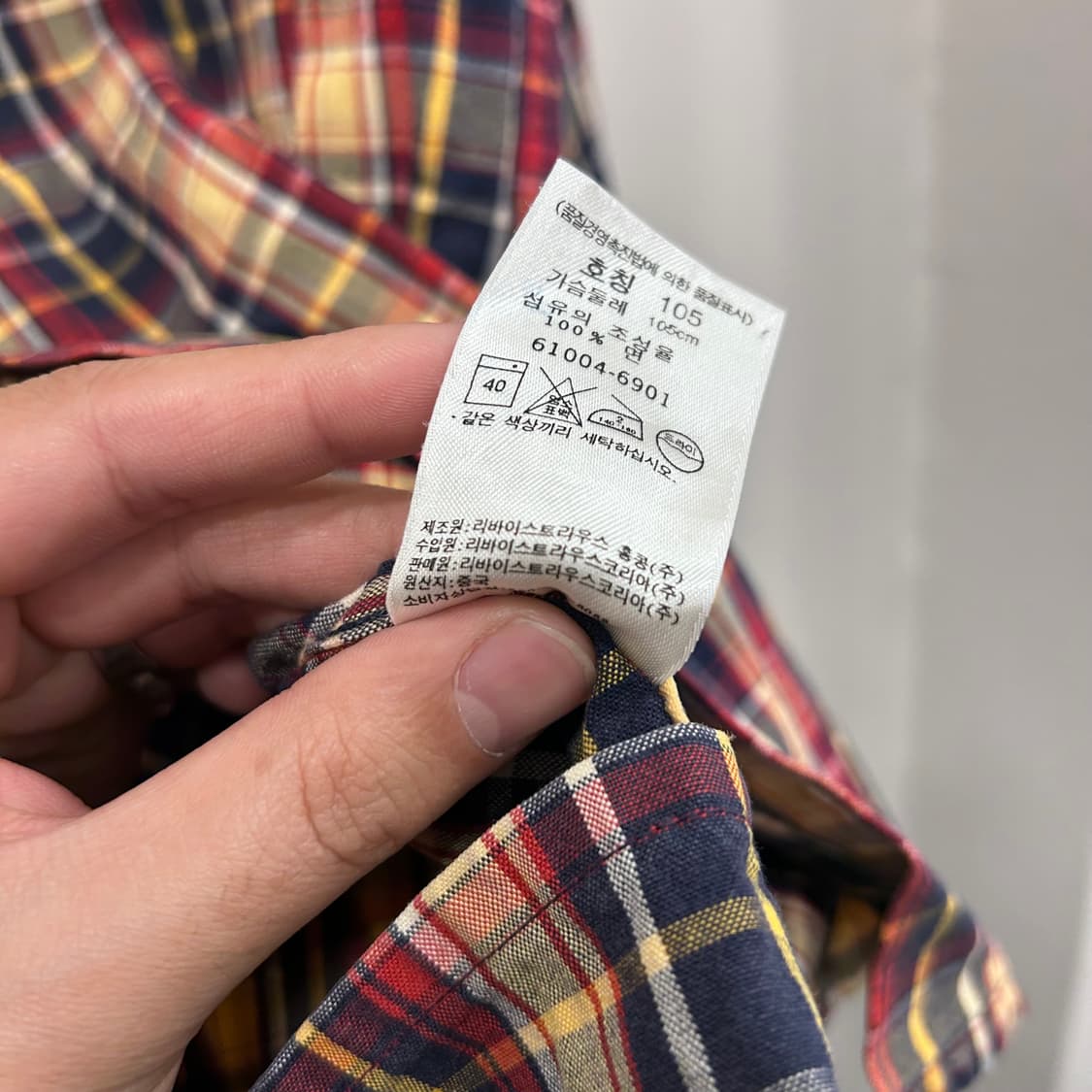 리바이스 레드탭 빈티지 코튼 체크 셔츠 상품이미지4