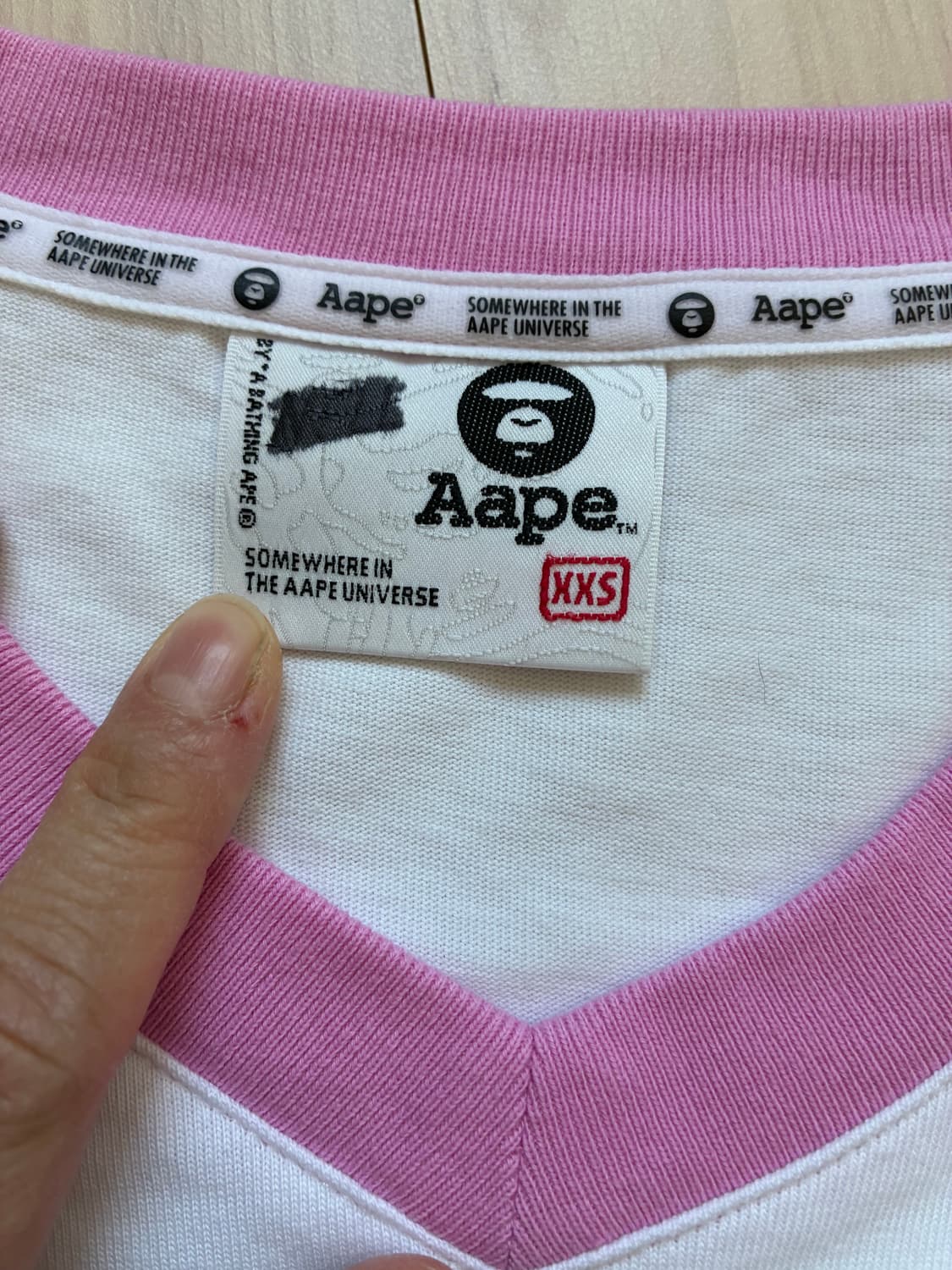 AAPE by Bape 하키저지 롱슬리브 XXS (실제 스몰-미디엄) 상품이미지3