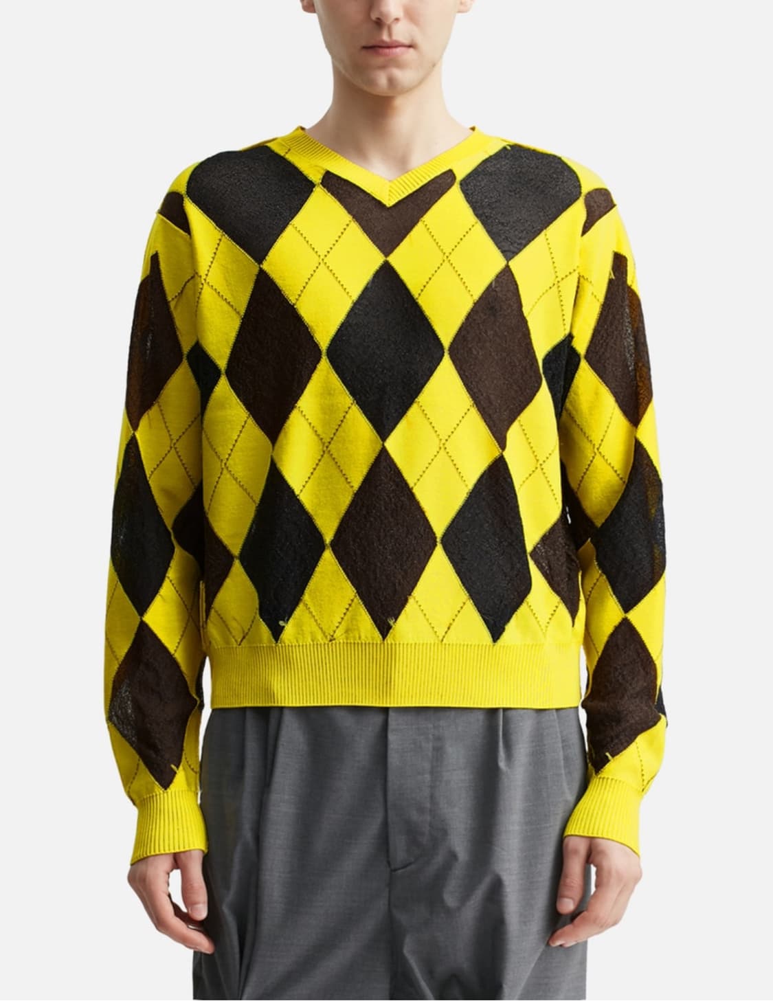 (46) 리버스드 아가일 스웨터 상품이미지1