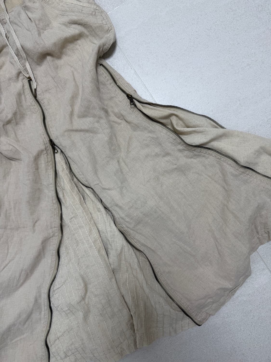 Goa 지퍼 린넨 롱스커트 상품이미지2