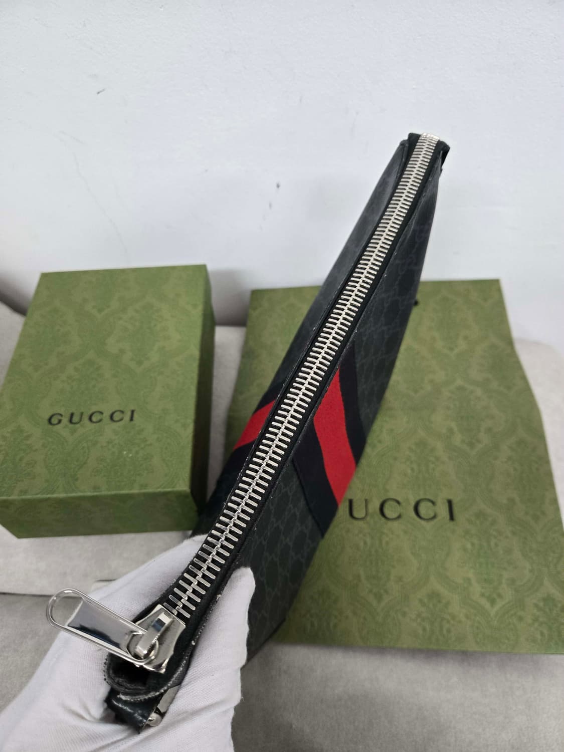 [보증서 정품] 구찌 웹삼선 클러치백 상품이미지5