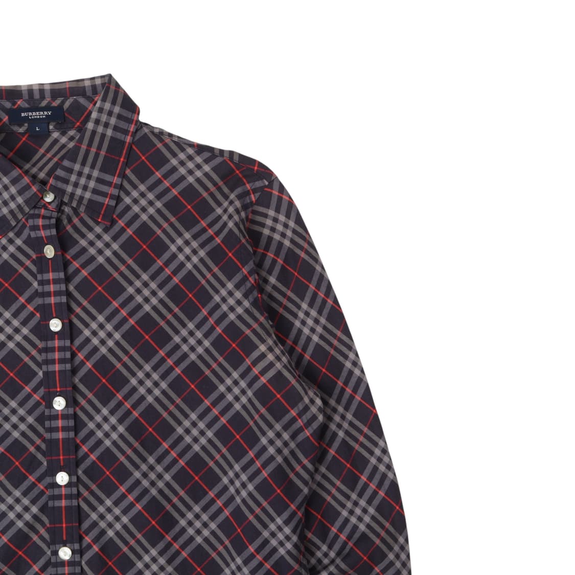 버버리 우먼스 네이비 노바체크 셔츠 상품이미지3