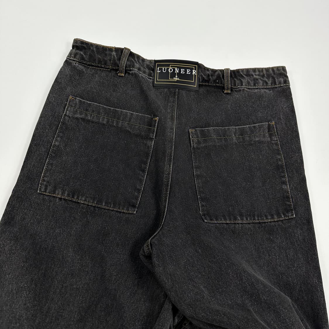 VTG 빈티지 흑청 스트레이트 카고팬츠 (32인치) 상품이미지5