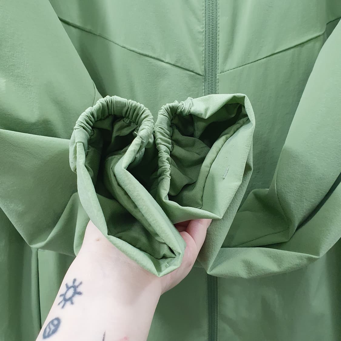 2XL 험멜 남성 그린 오버핏 스포츠 바람막이 자켓 상품이미지5