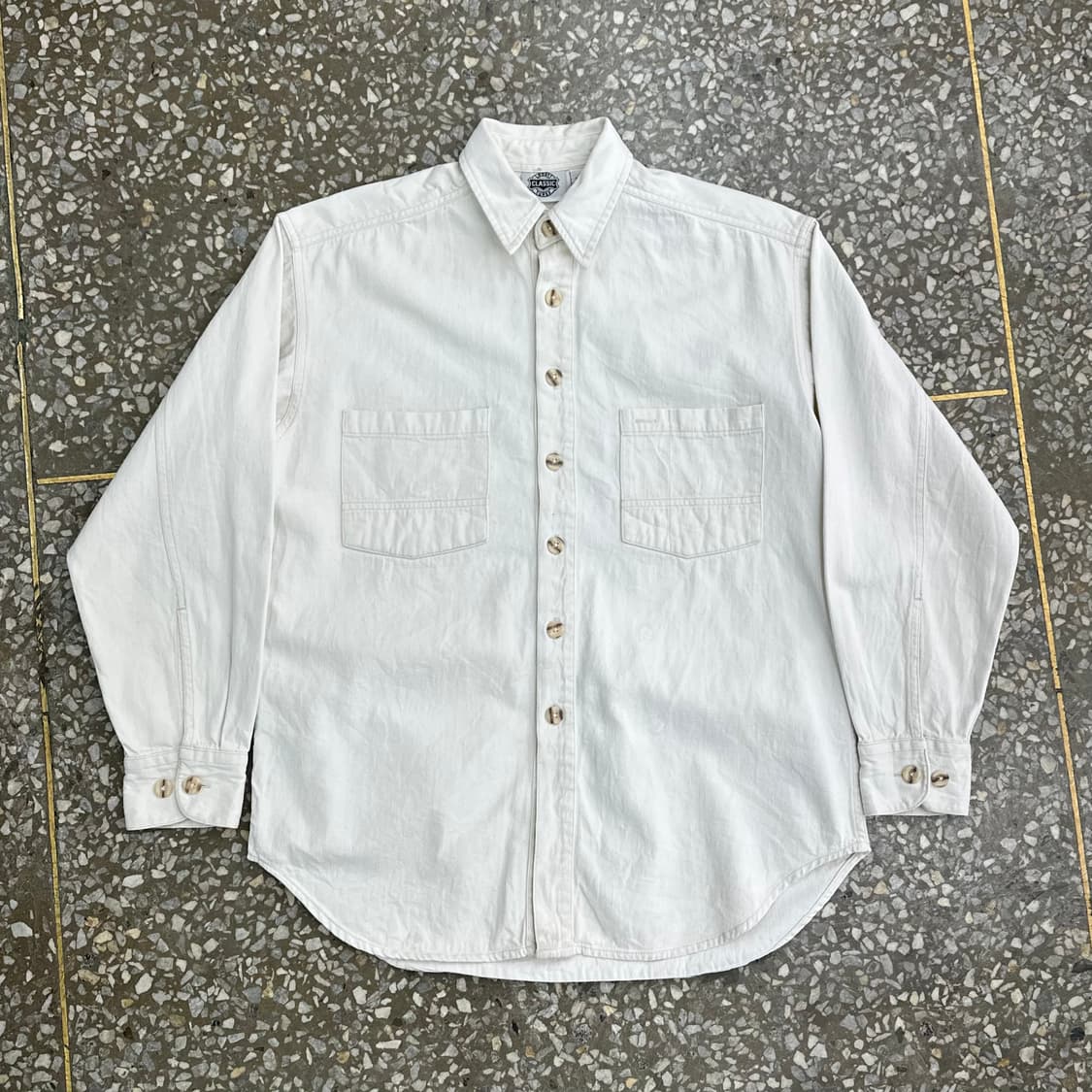 90s 루니툰즈 에크루 데님 셔츠 S 상품이미지2