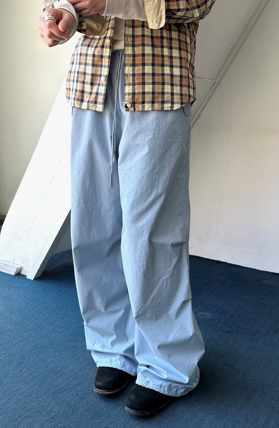 High count fabric design parachute pants 상품이미지8