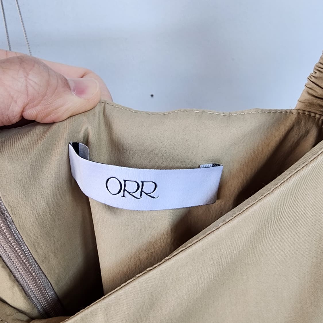 ORR 베이지 스퀘어넥 롱 원피스 상품이미지6