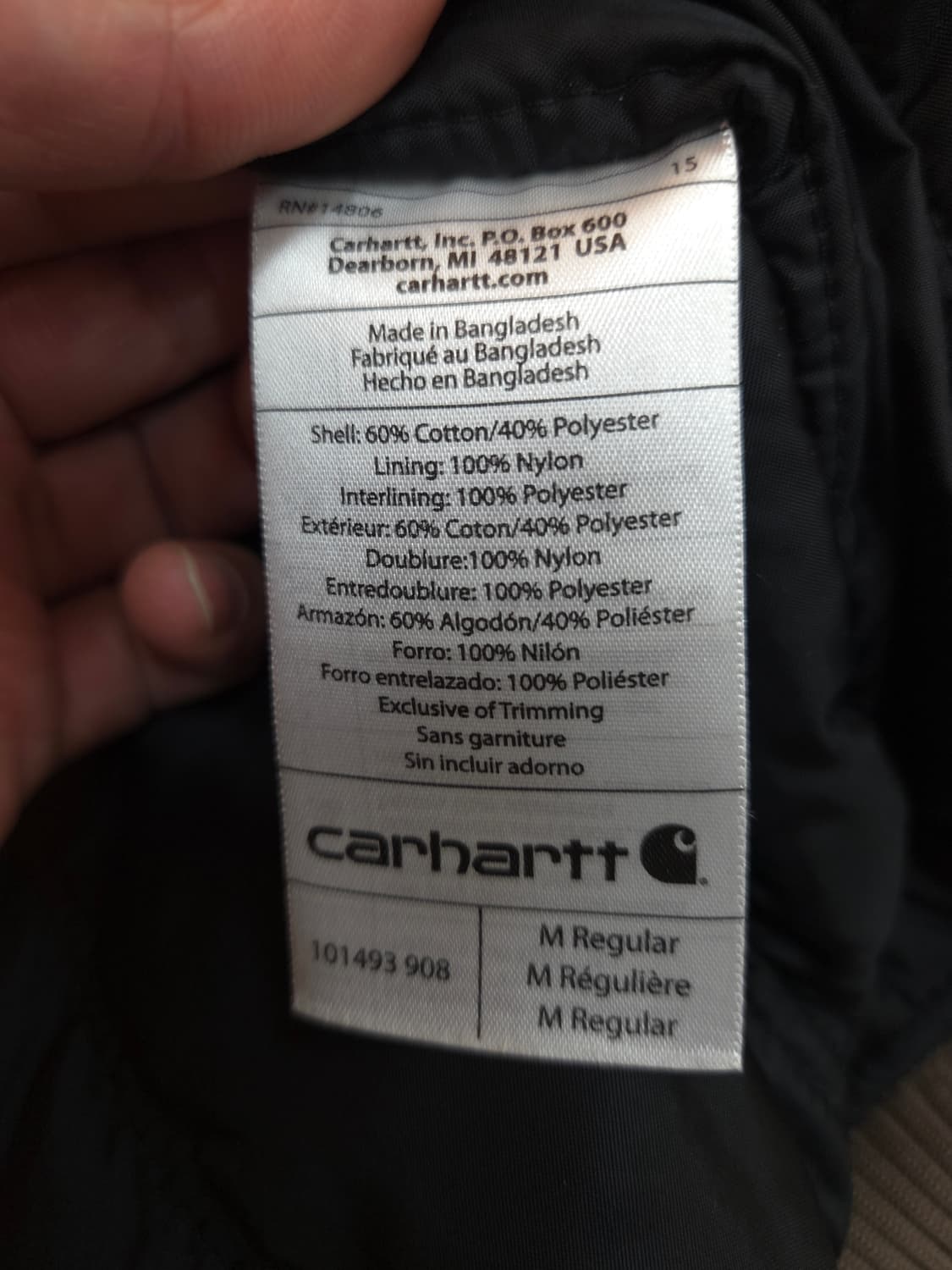 M 칼하트 퀵덕 캑버스 후드 자켓 브라운 상품이미지9
