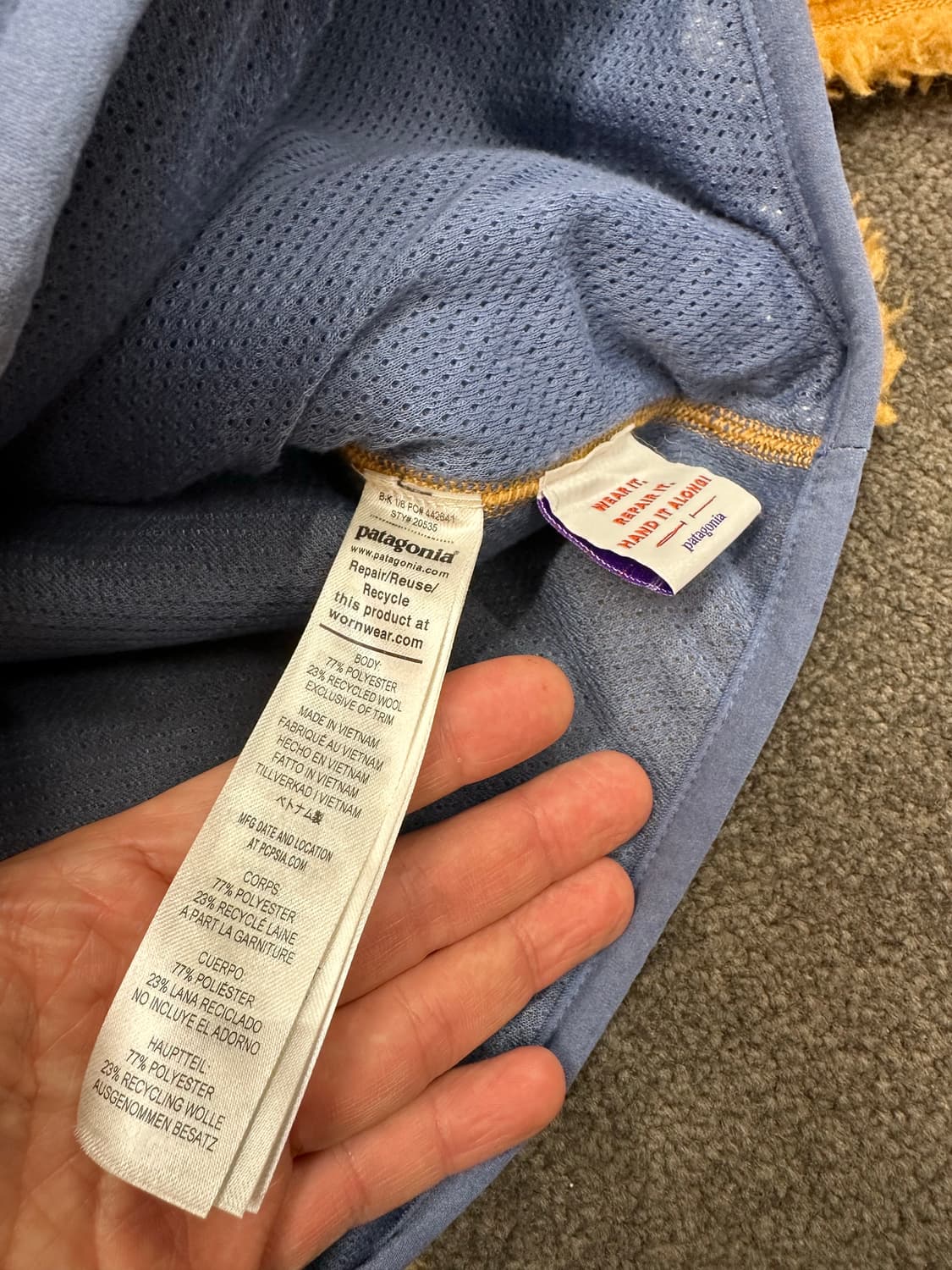 파타고니아 50주년 후리스 내추럴 블렌드 레트로 카디건 여성M 상품이미지5
