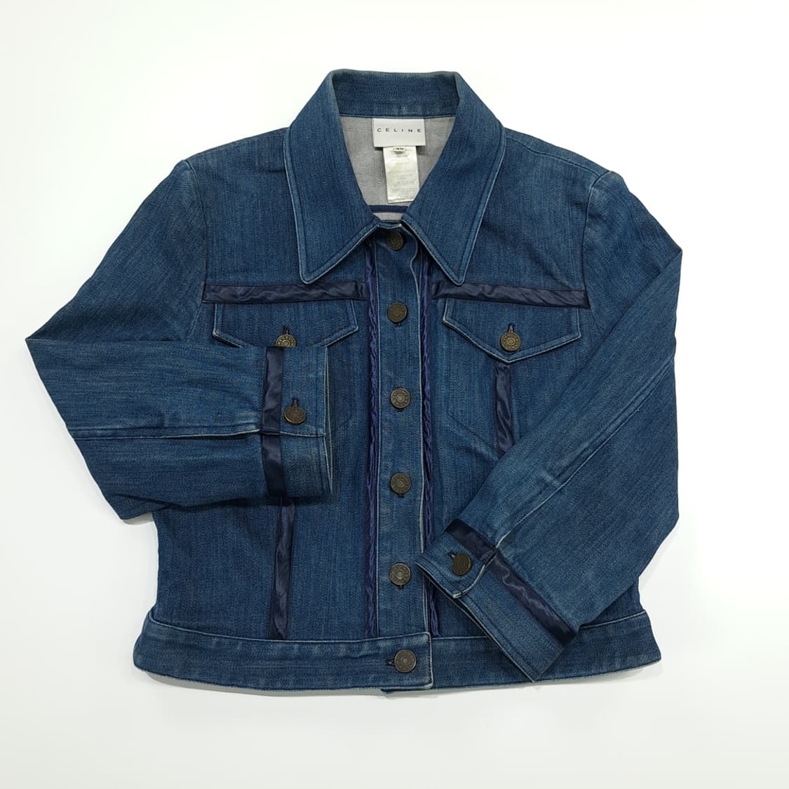 CN829W M CELINE 올드 셀린느 데님 트리밍 자켓 상품이미지2