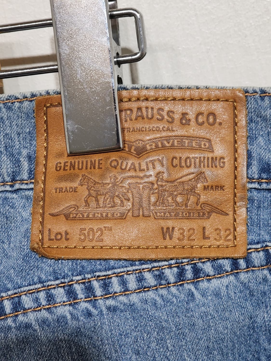 (32) 리바이스 502 청바지 연청 데님팬츠 스판 145주년판  상품이미지6