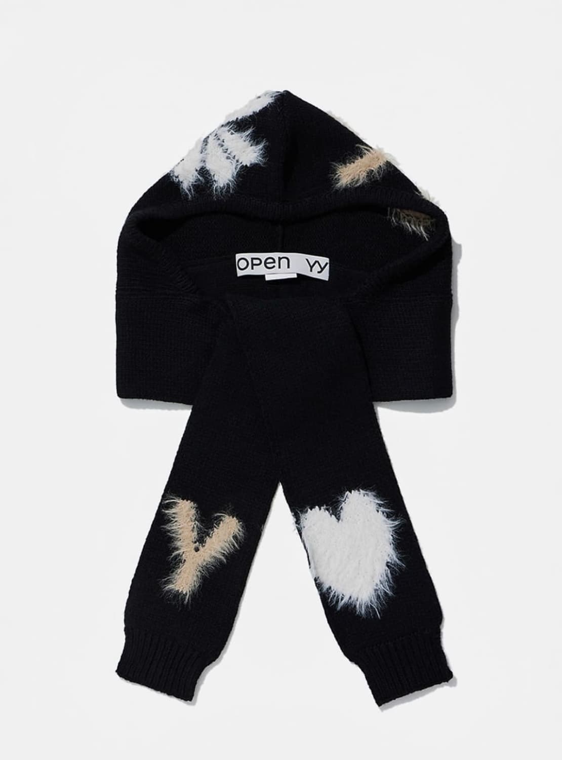 오픈와이와이 자카드 후드 스카프 상품이미지1
