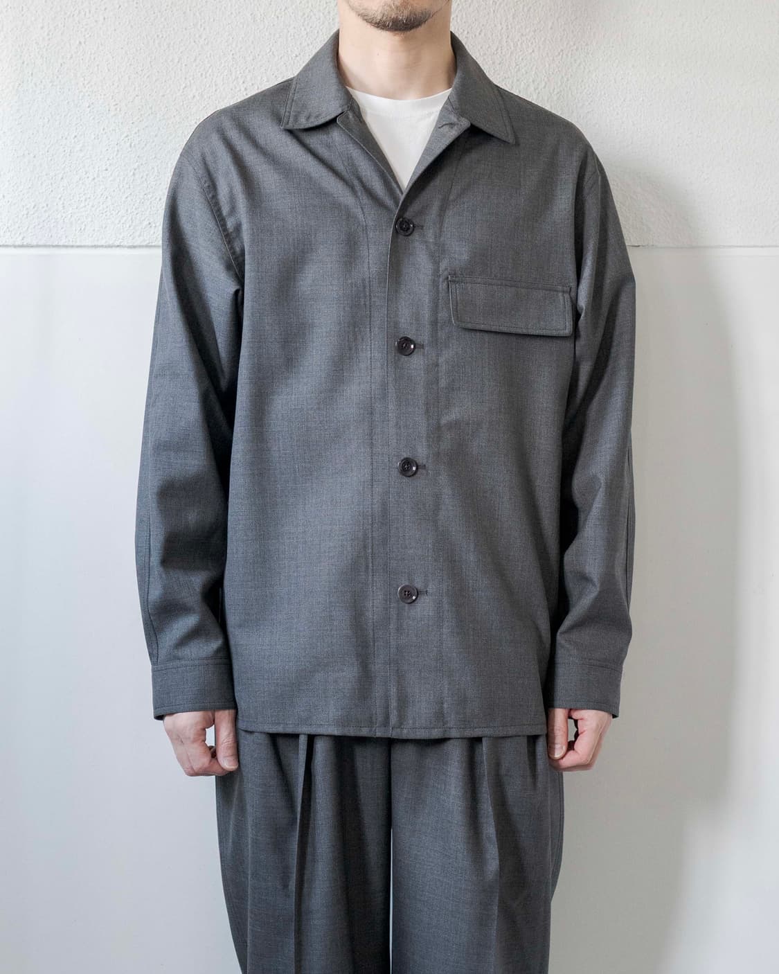 [46] 르메르 25ss 테일러드 오버 셔츠 그레이 멜란지 상품이미지5