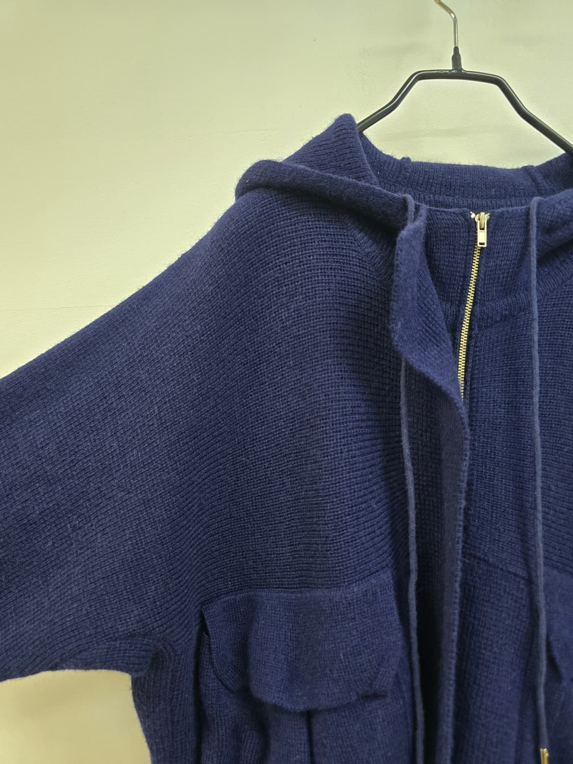 한섬 시스템 루즈핏 빅포켓 후드 니트 집업 상품이미지5