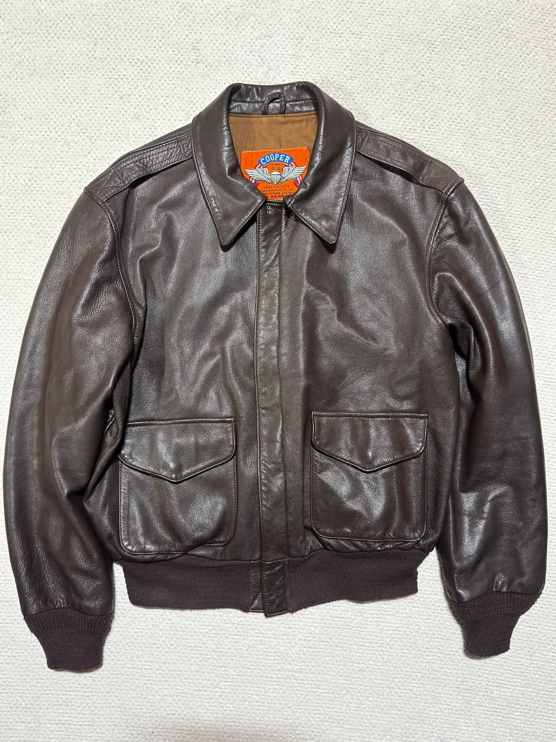 90s USA Cooper Type A-2 Leather Jacket  상품이미지1