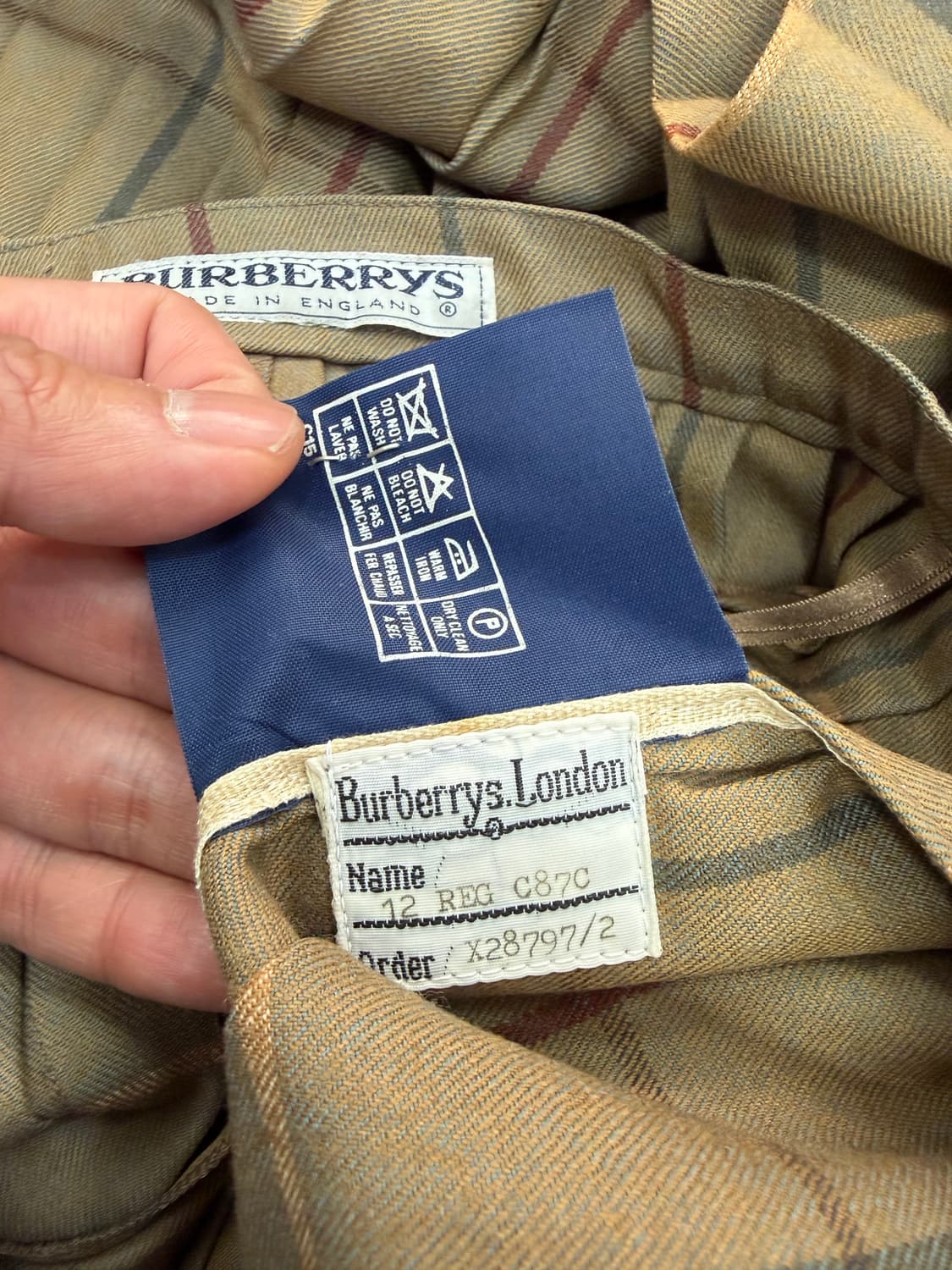 정품) 버버리 체크 패턴 스커트 28 상품이미지8