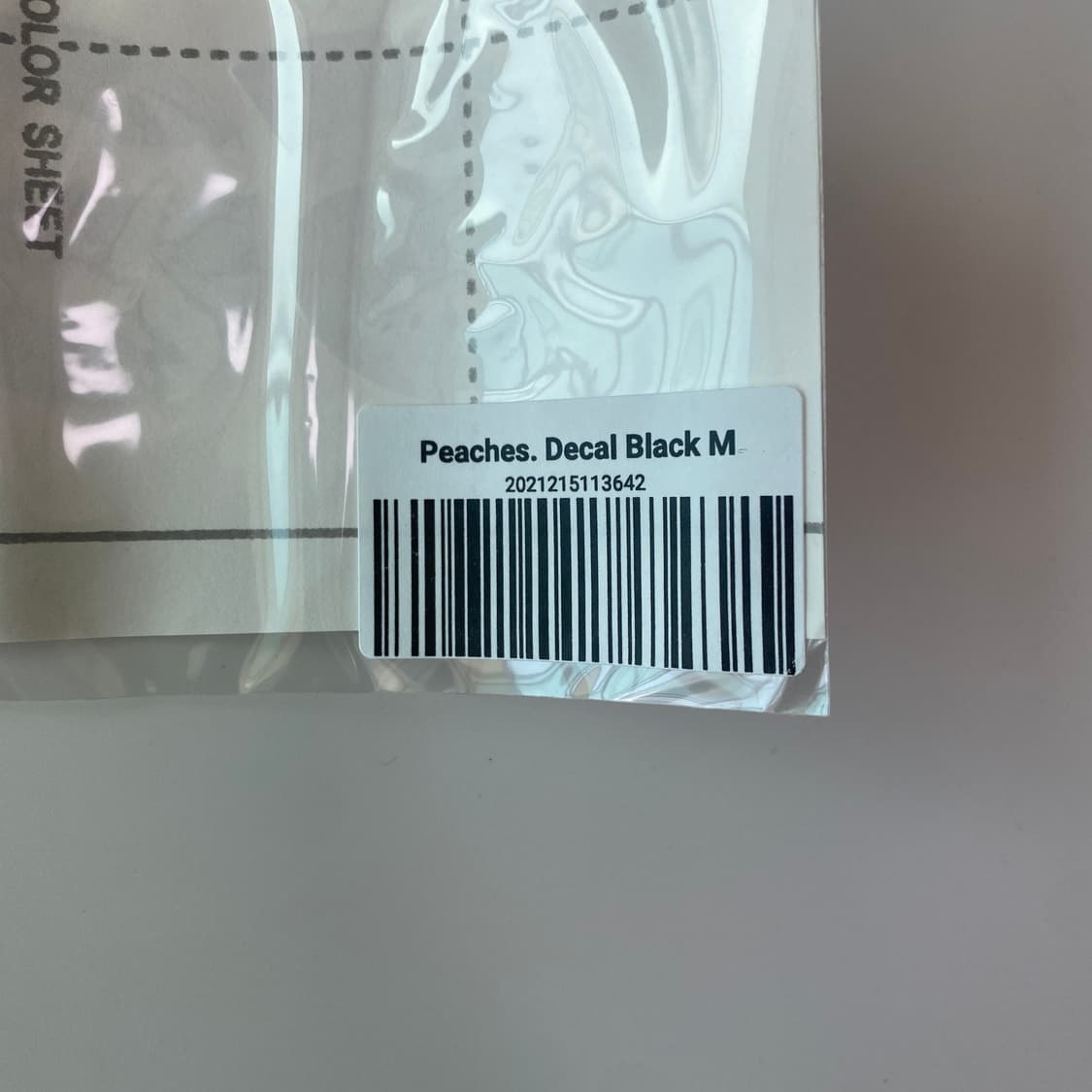 🏎️ [Peaches.] 피치스 오리지널 블랙 데칼 [M] 상품이미지2