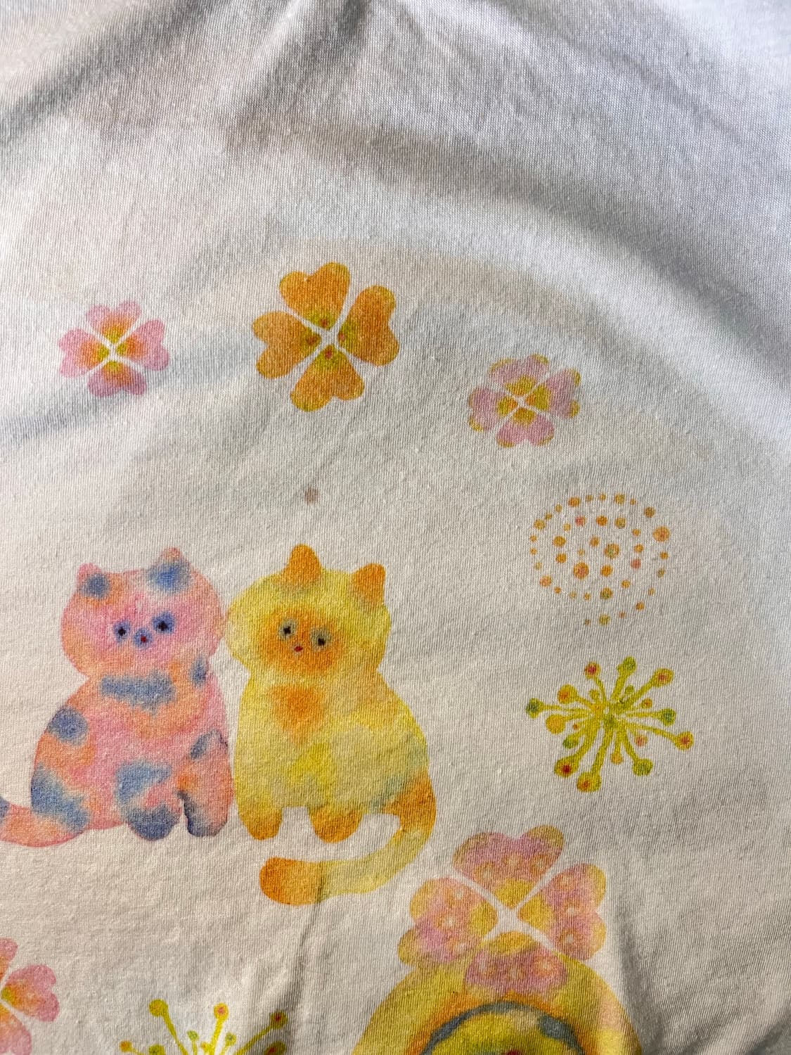 🍀민지에나 클로버 티셔츠 - 오렌지 컬러🐈 상품이미지6