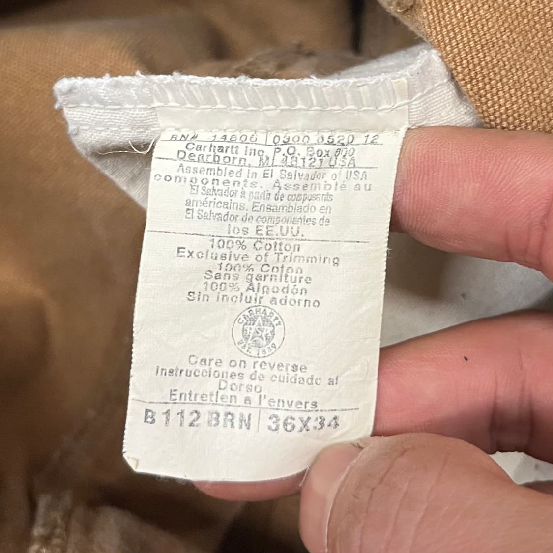 00s Carhartt B112 워크 팬츠 (35“) 상품이미지9