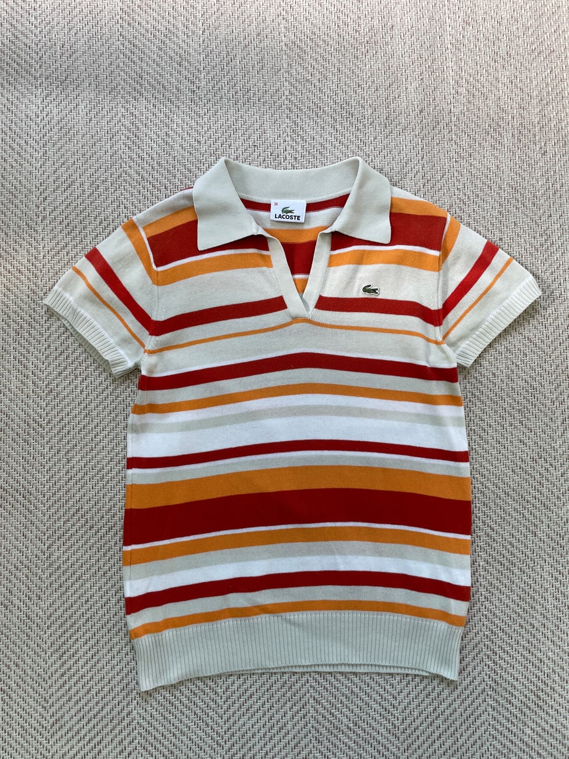 Lacoste 라코스테 스트라이프 카라 티셔츠  상품이미지1