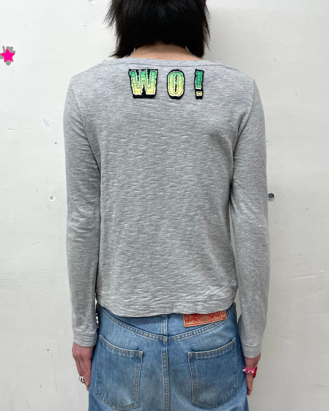 Big Strawberry Water Gray Long Sleeve 상품이미지2