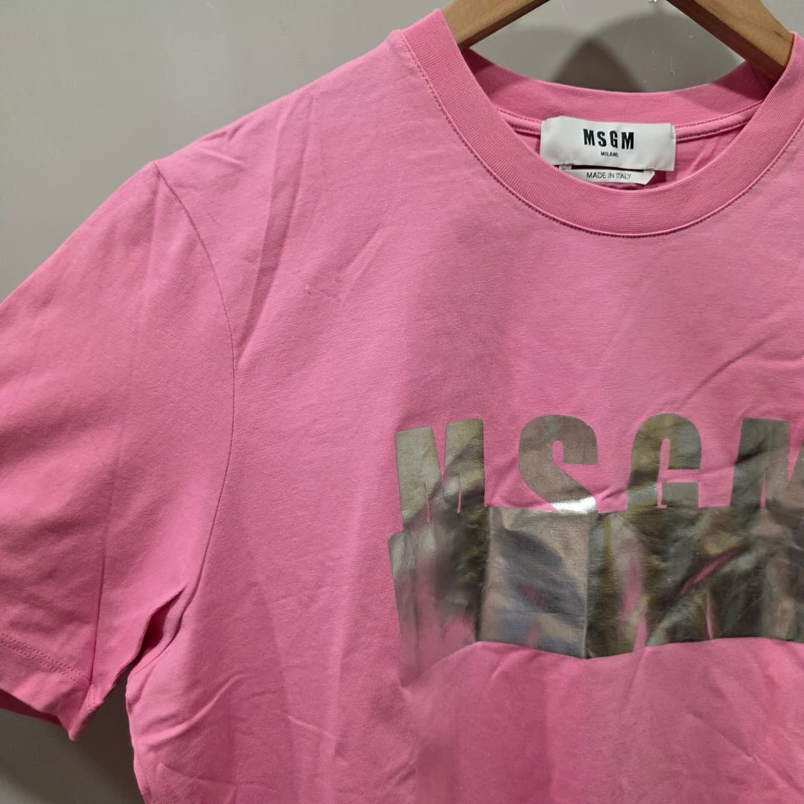 MSGM 실버 로고 반팔 티셔츠 상품이미지6