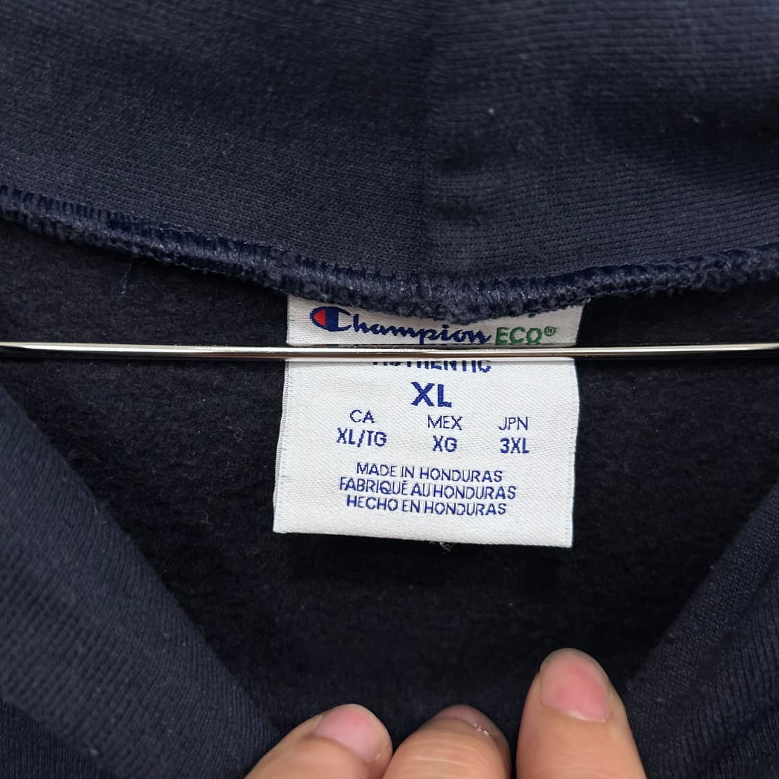 챔피온 에코 슬리브와펜 무지 오버핏 후드티 상품이미지3