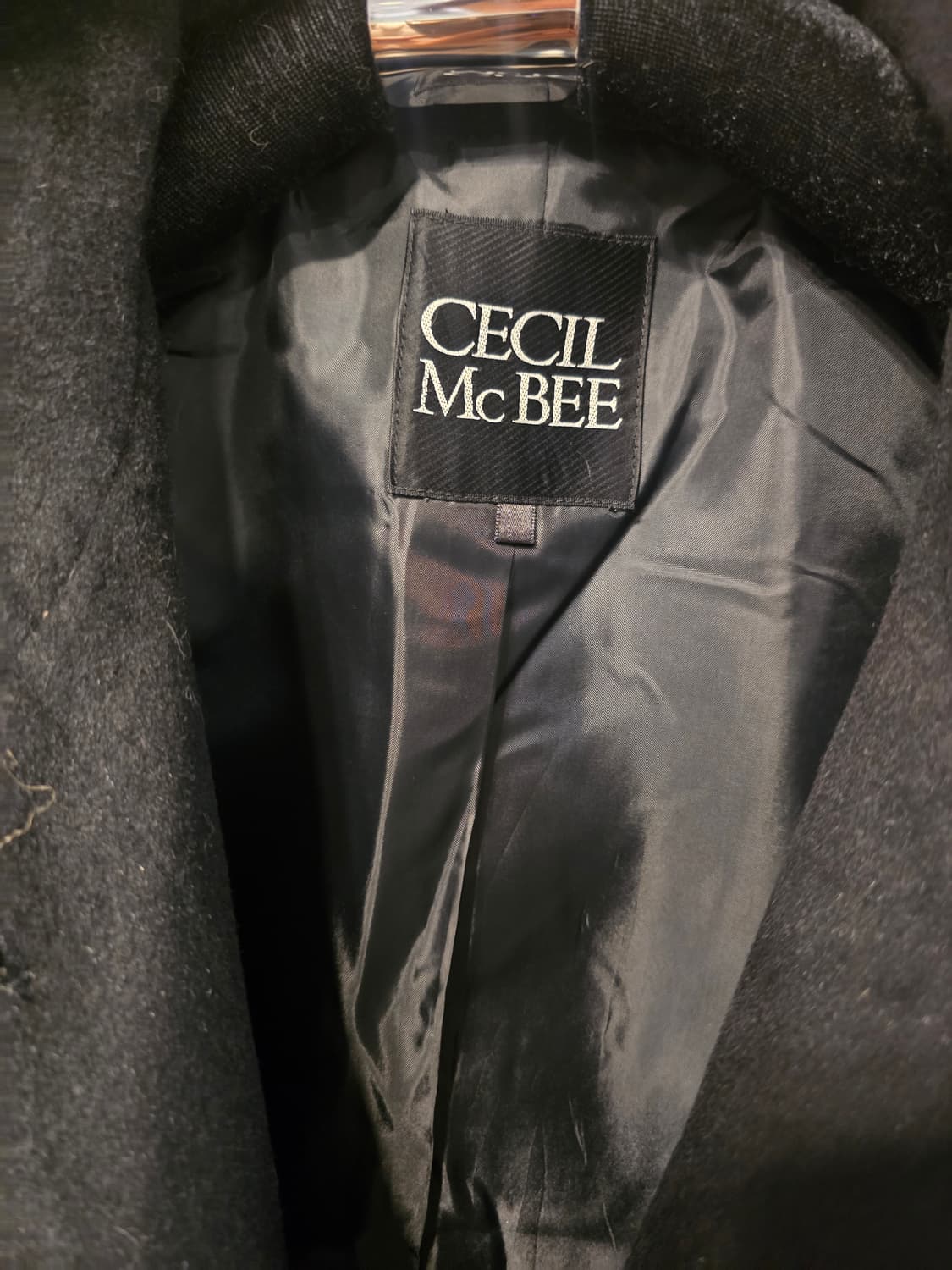 블랙 퍼 트리밍 코트 상품이미지4