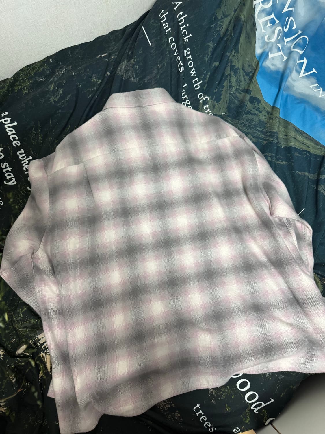 [3] 해칭룸 옴브레 크롭 체크셔츠 상품이미지3