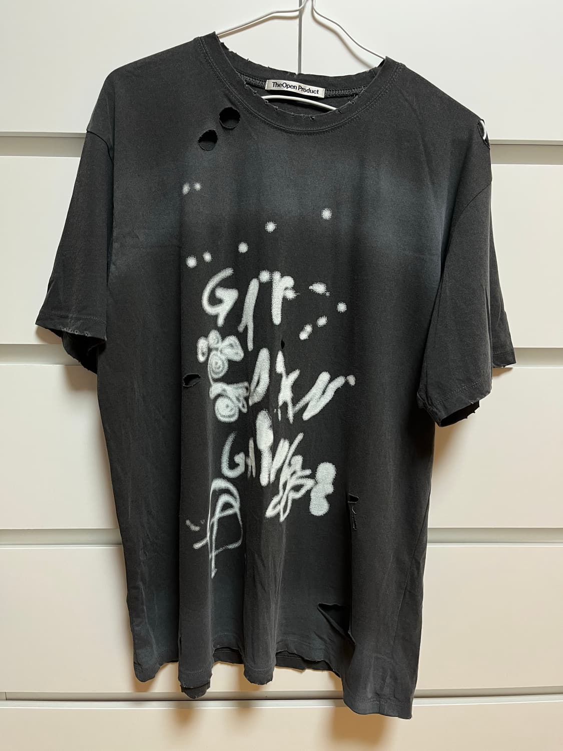 (정가89000) 더오픈프로덕트 오픈와이와이 그래피티 그런지 티셔츠 상품이미지8