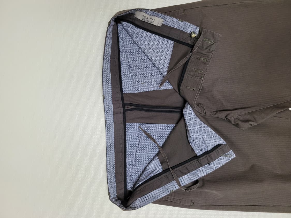 자라맨 ZARAMAN 스트링 면바지 36 카키 상품이미지5