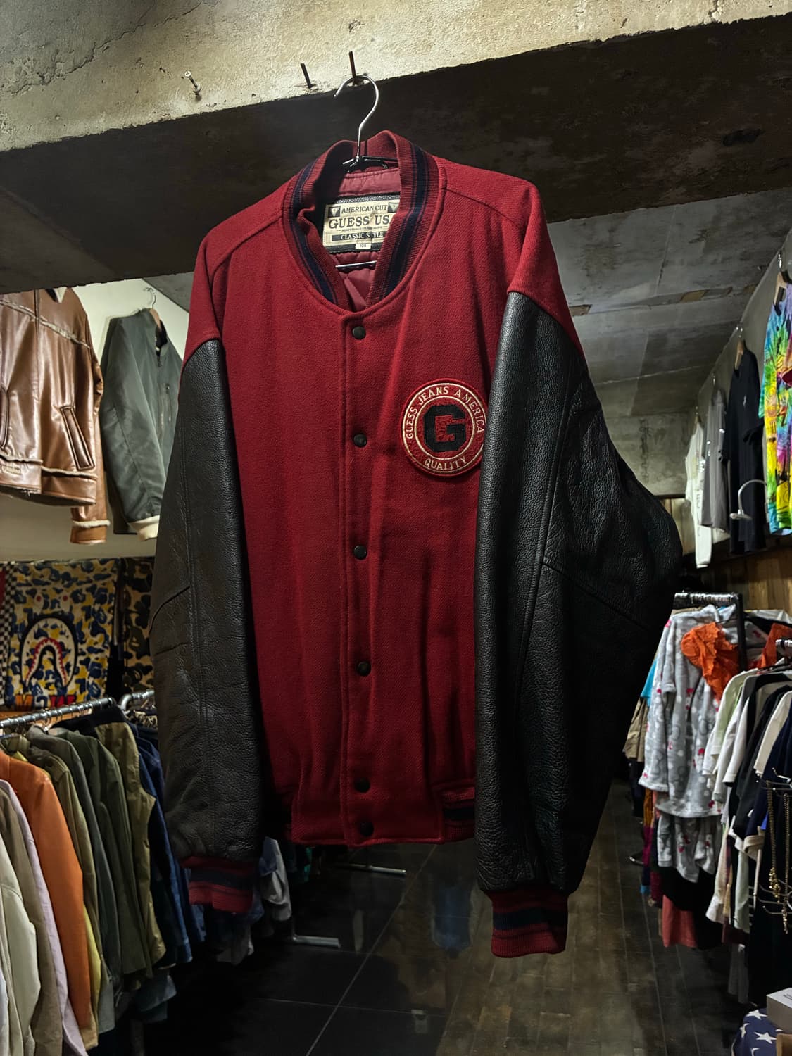 90s Guess 게스 패치워크 바시티  상품이미지3