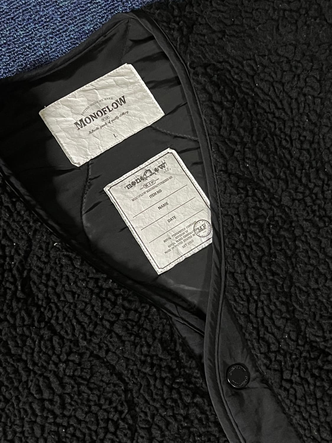 모노플로우 플리스 뽀글이 가디건 상품이미지2