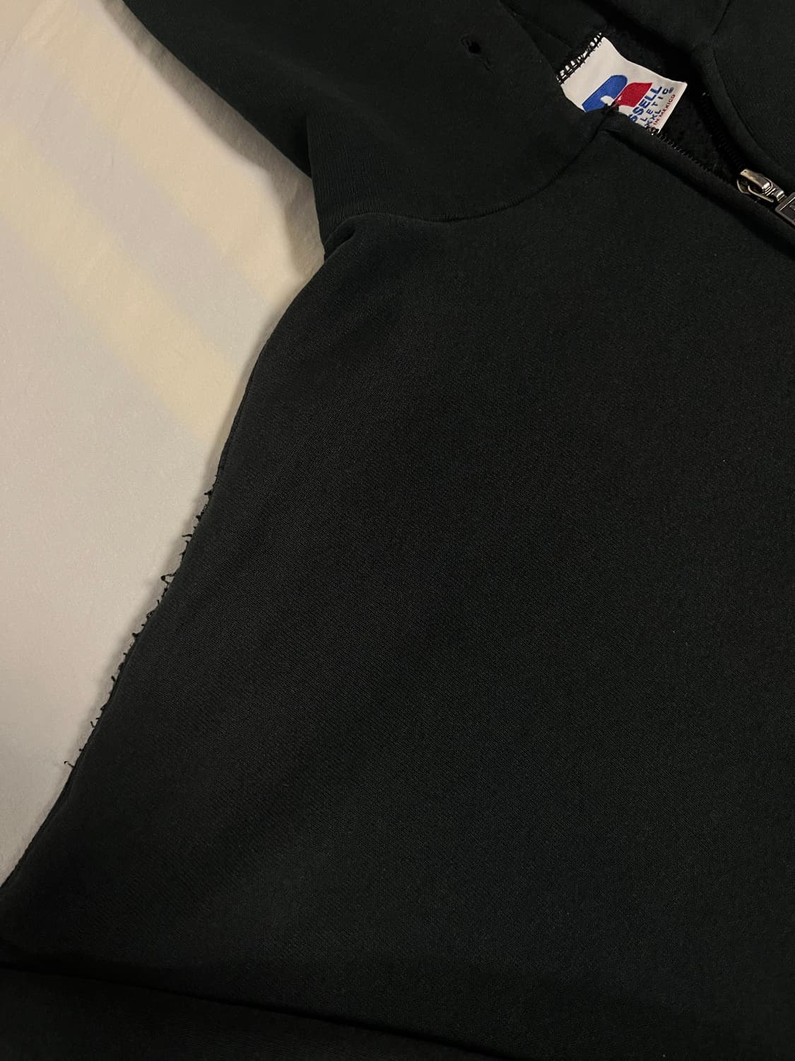 90s 빈티지 러셀 후드집업 블랙 상품이미지5