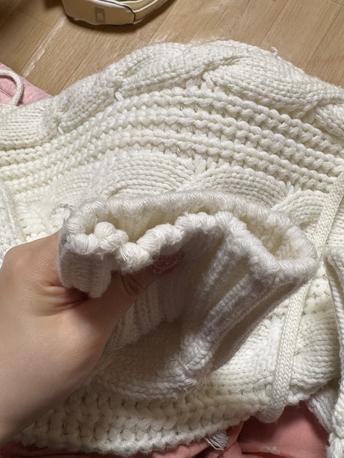 쓰리타임즈 케이블 배기 볼레로 23fw 버전 아이보리 상품이미지7