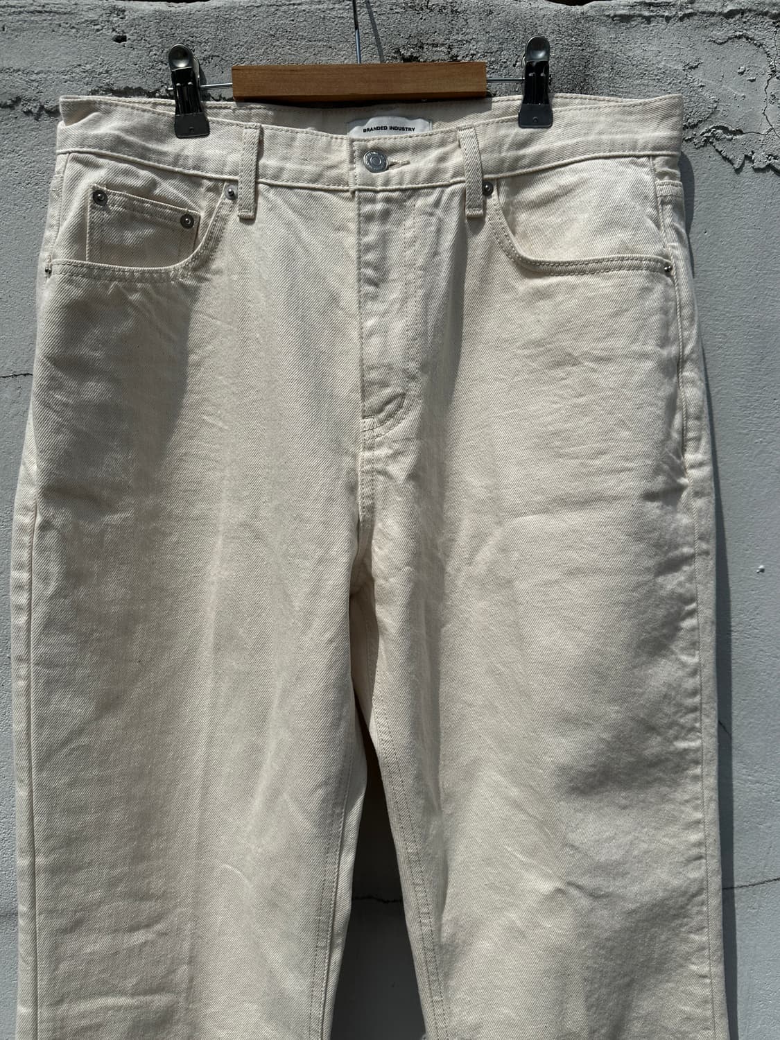 [32] HISHIMOTO 히시모토 아이보리 데님 팬츠 Japan 상품이미지2