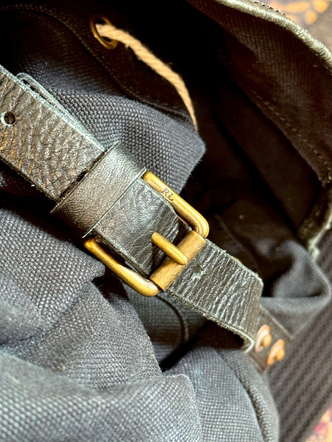 폴로 캔버스 레더 럭색 백팩 상품이미지4